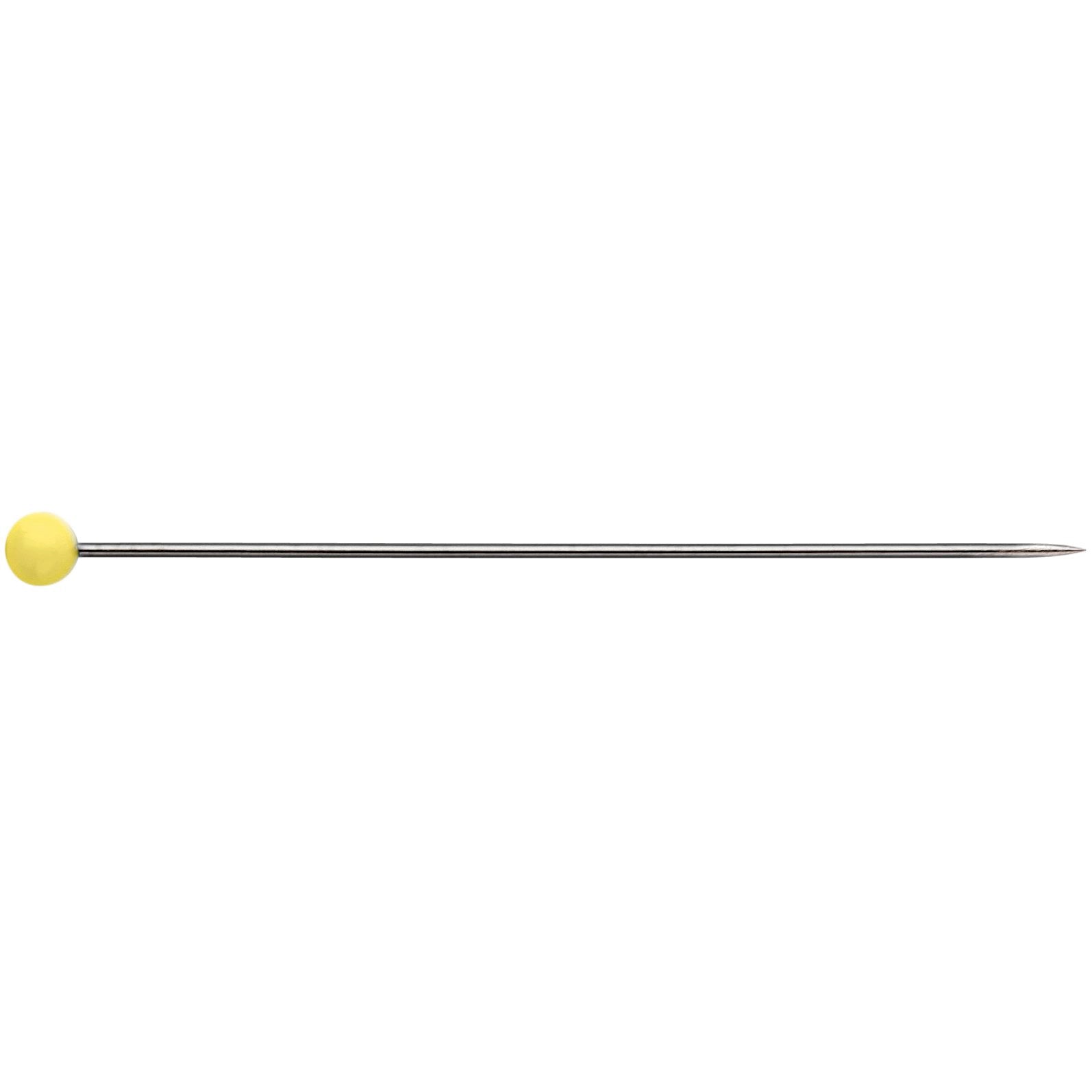 Glaskopfnadeln silberfarbig gelb
