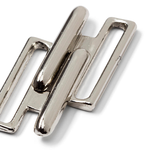 Bikini- und Gürtelverschluss silberfarbig