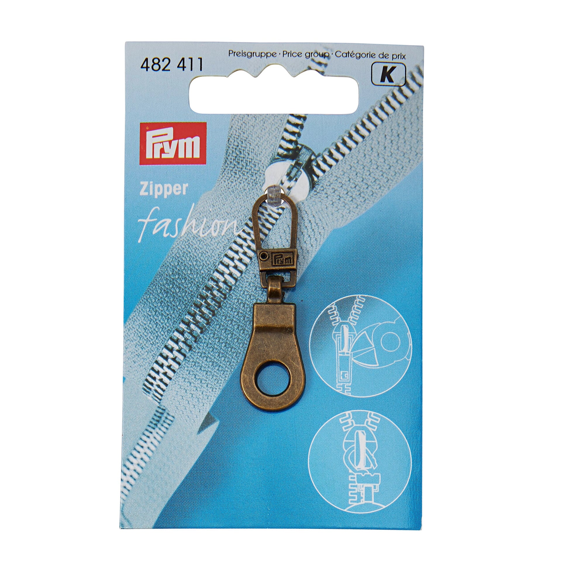 Fashion-Zipper Öse altmessing