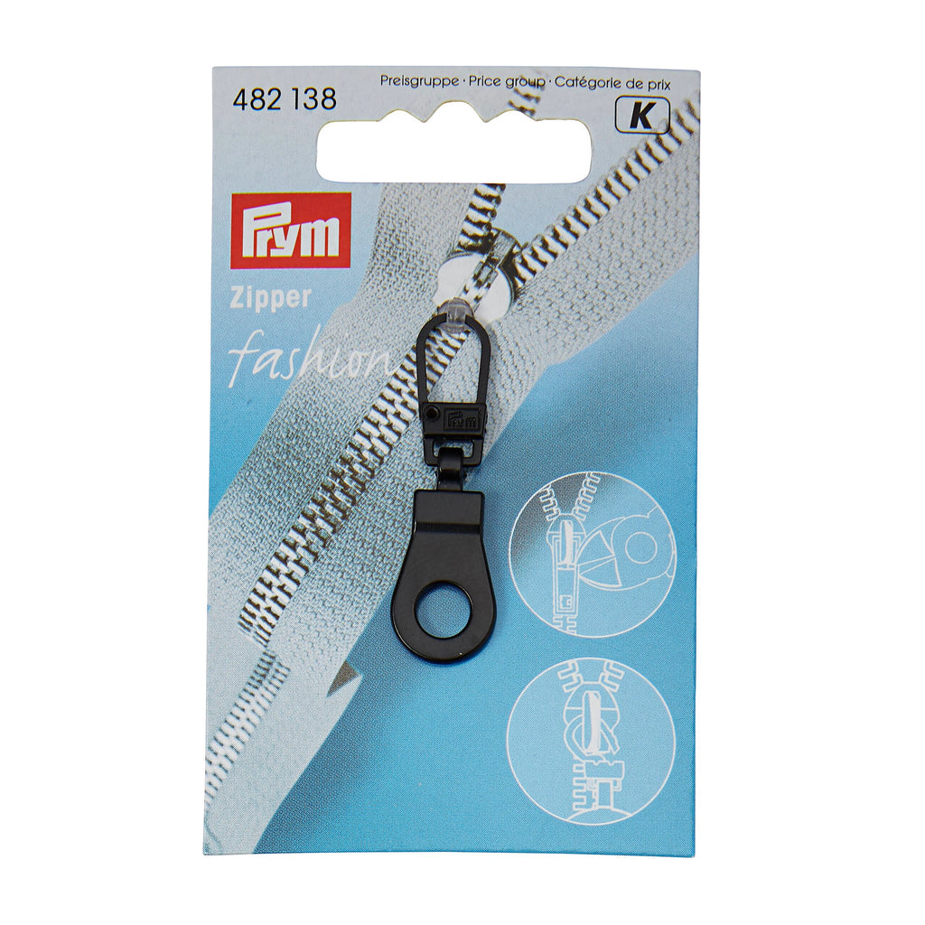 Fashion-Zipper Öse schwarz