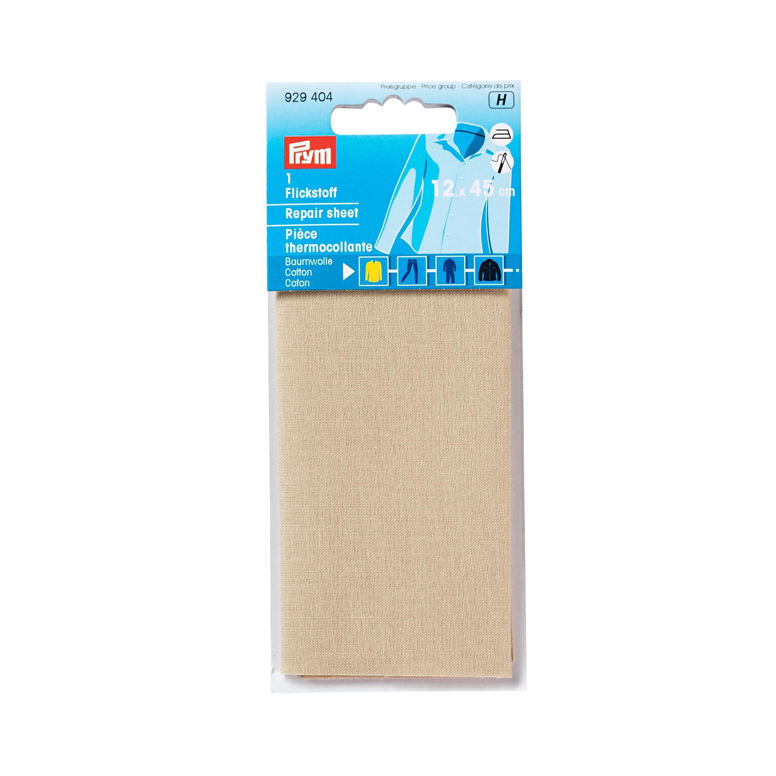 Flickstoff aufbügelbar beige