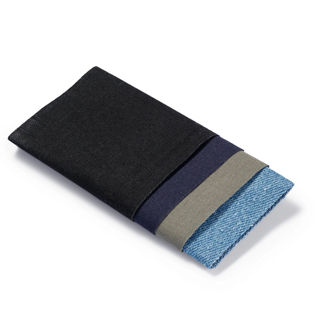 Flickstoff aufbügelbar schwarz dunkelblau grau jeans 14x7cm