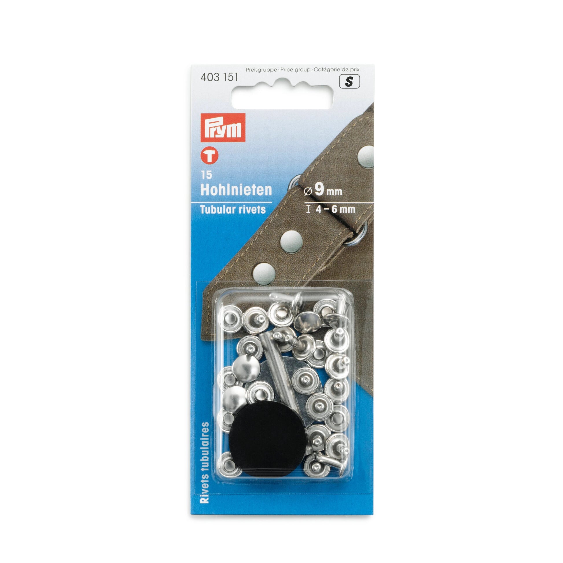 Hohlnieten silberfarbig 4-6mm