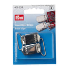 Hosenträger-Clips silberfarbig