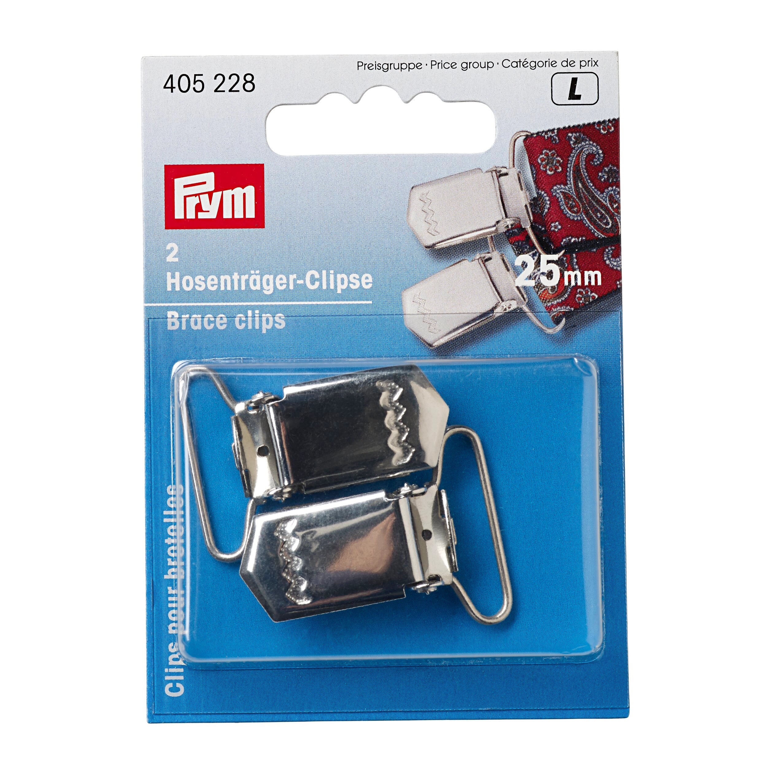 Hosenträger-Clips silberfarbig