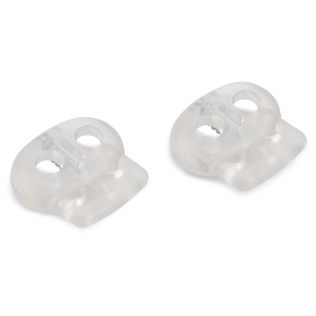 Kordelstopper 2-Loch transparent