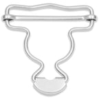 Latzhosenschnallen silberfarbig