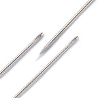 Ledernadeln silberfarbig