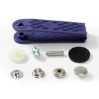 Nähfrei-Druckknopf Jersey Sport & Camping silberfarbig