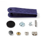 Nähfrei-Hosenhaken und Stege silberfarbig brüniert