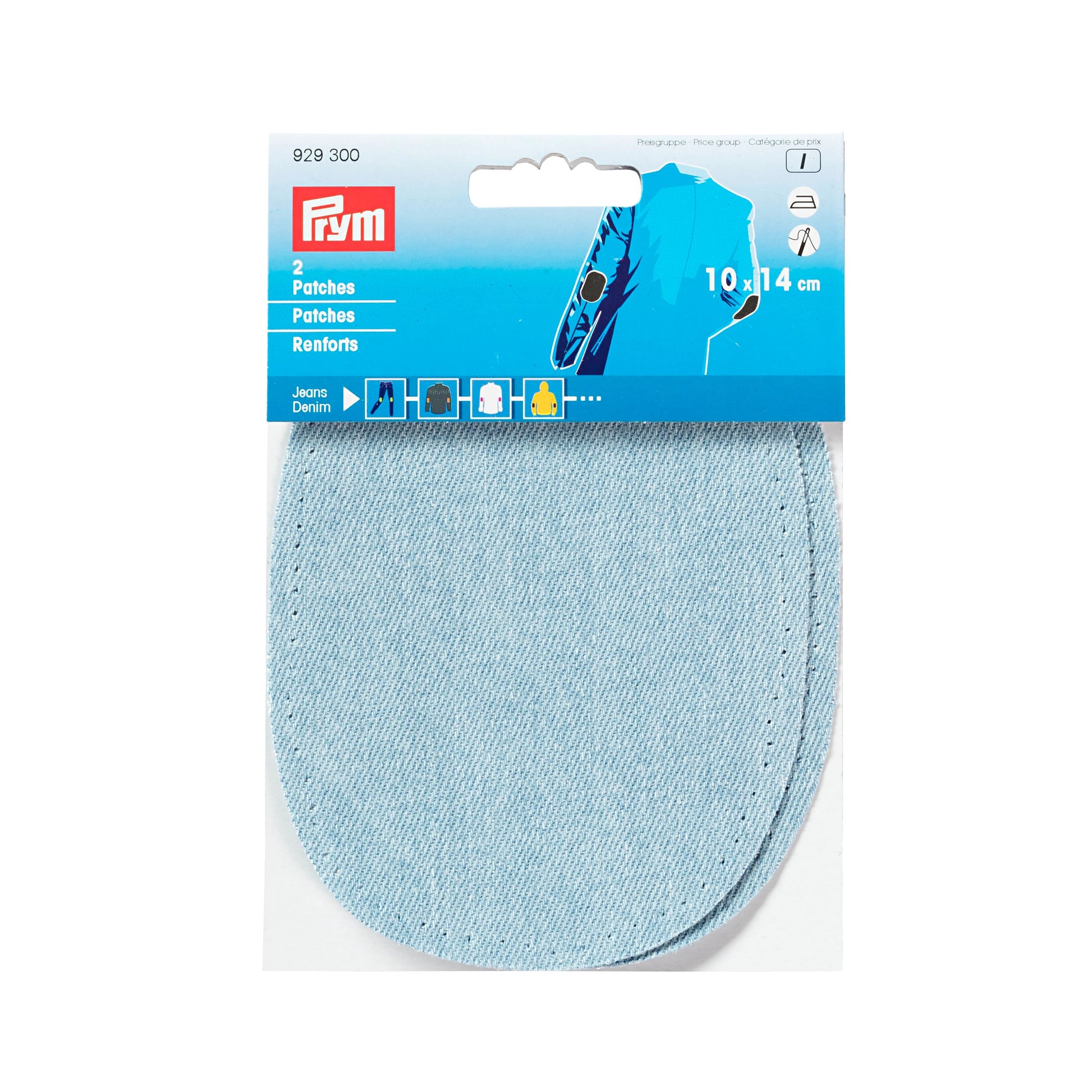 Patches Jeans aufbügelbar hellblau