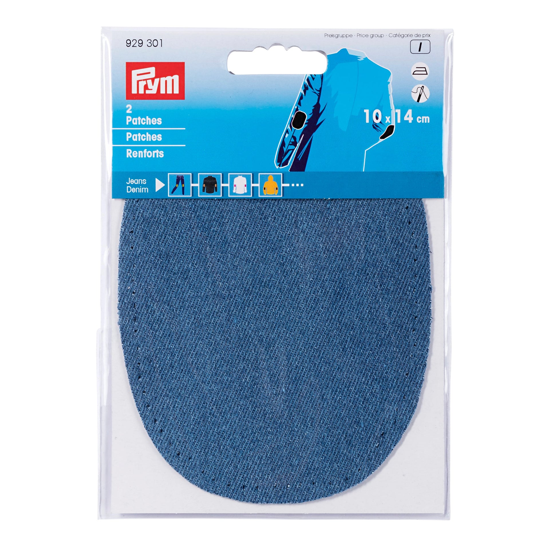 Patches Jeans aufbügelbar mittelblau