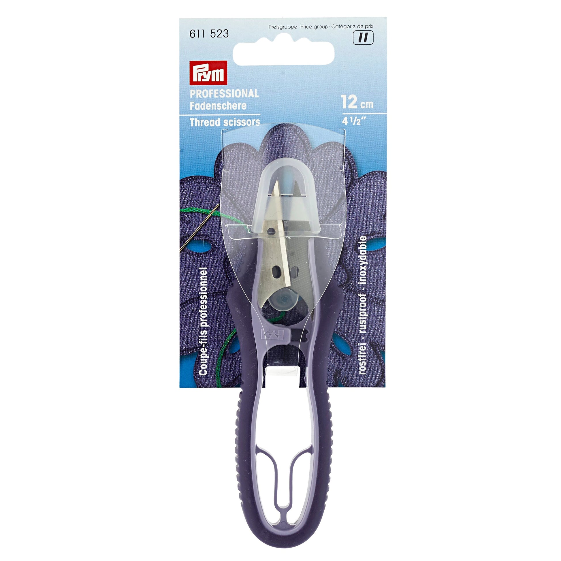 Fadenschere Professional mit Soft-Griff und Schutzkappe