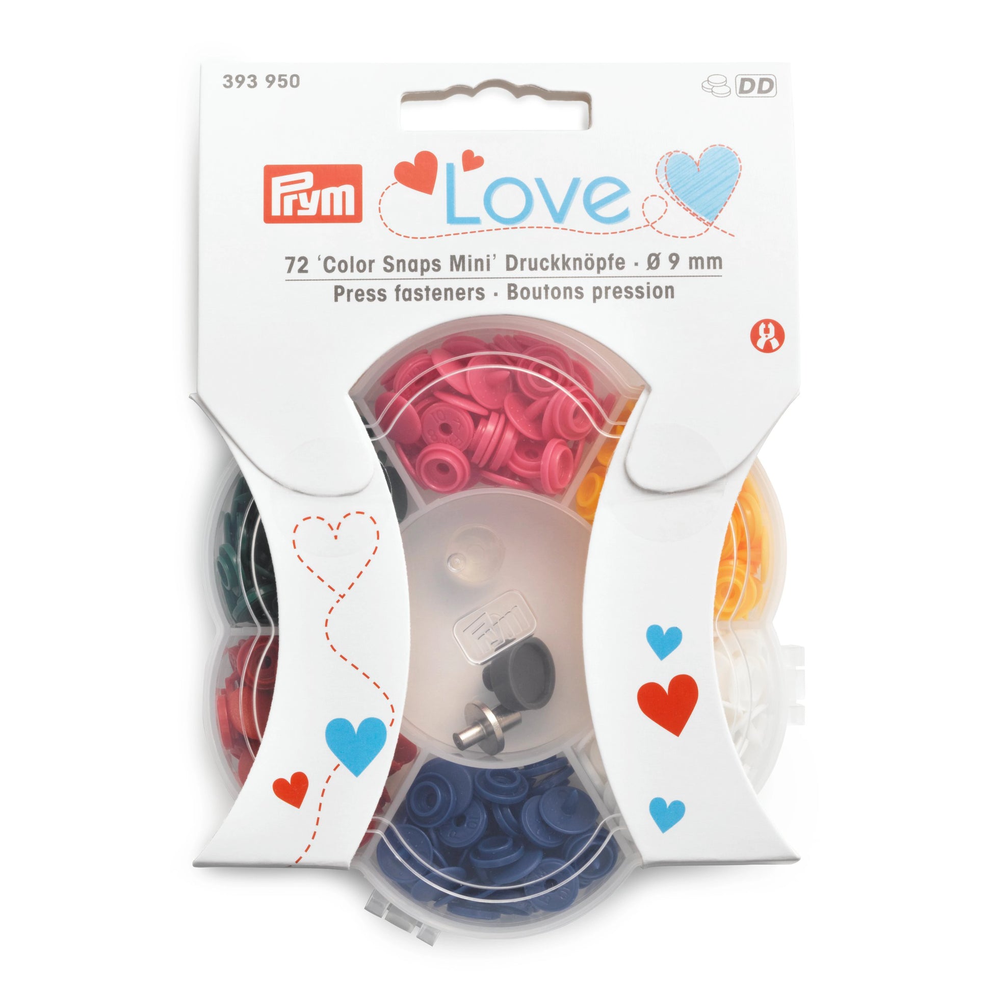 Prym Love Druckknöpfe Color Snaps Mini 6 Farben inkl. Werkzeug