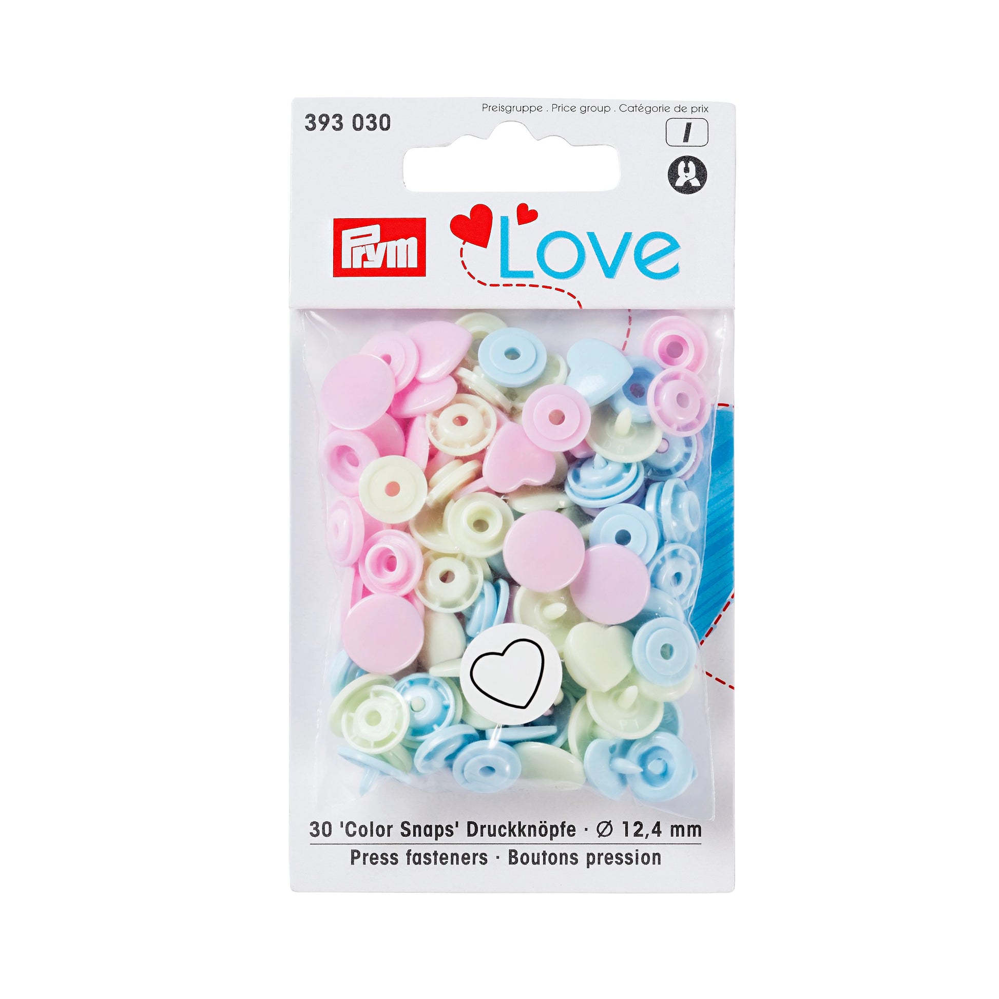 Prym Love Druckknopf Color Herz