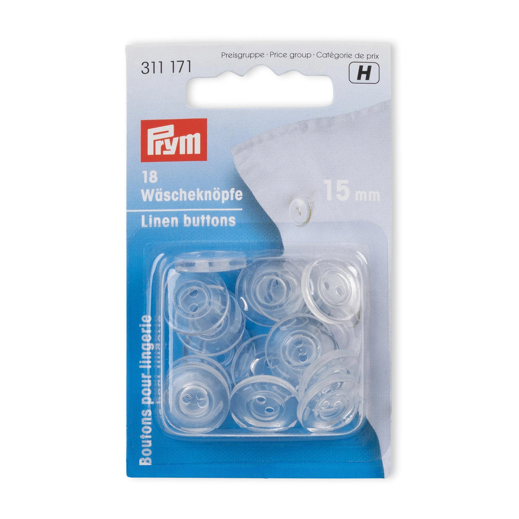 Wäscheknöpfe Kunststoff transparent