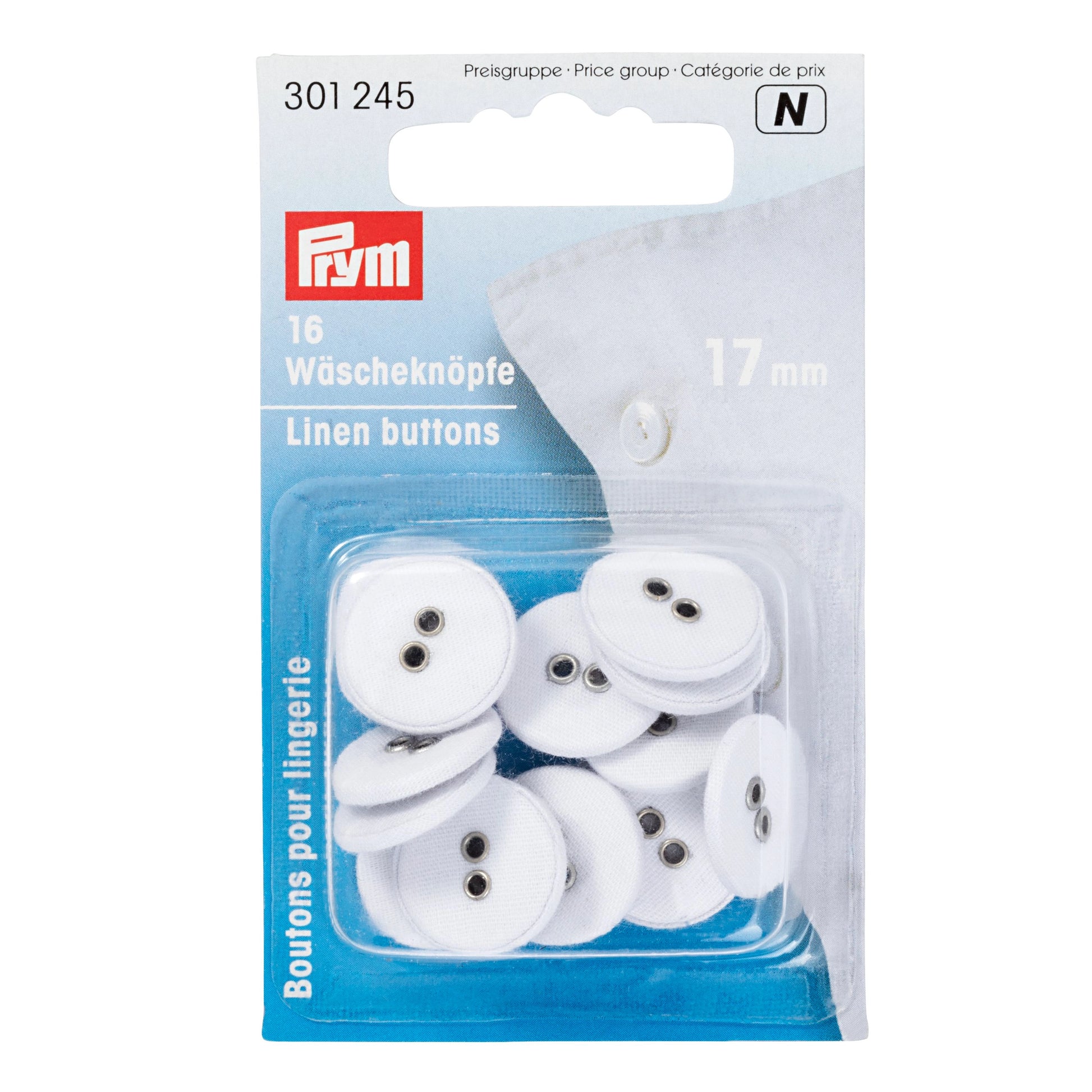 Wäscheknöpfe Leinen weiß