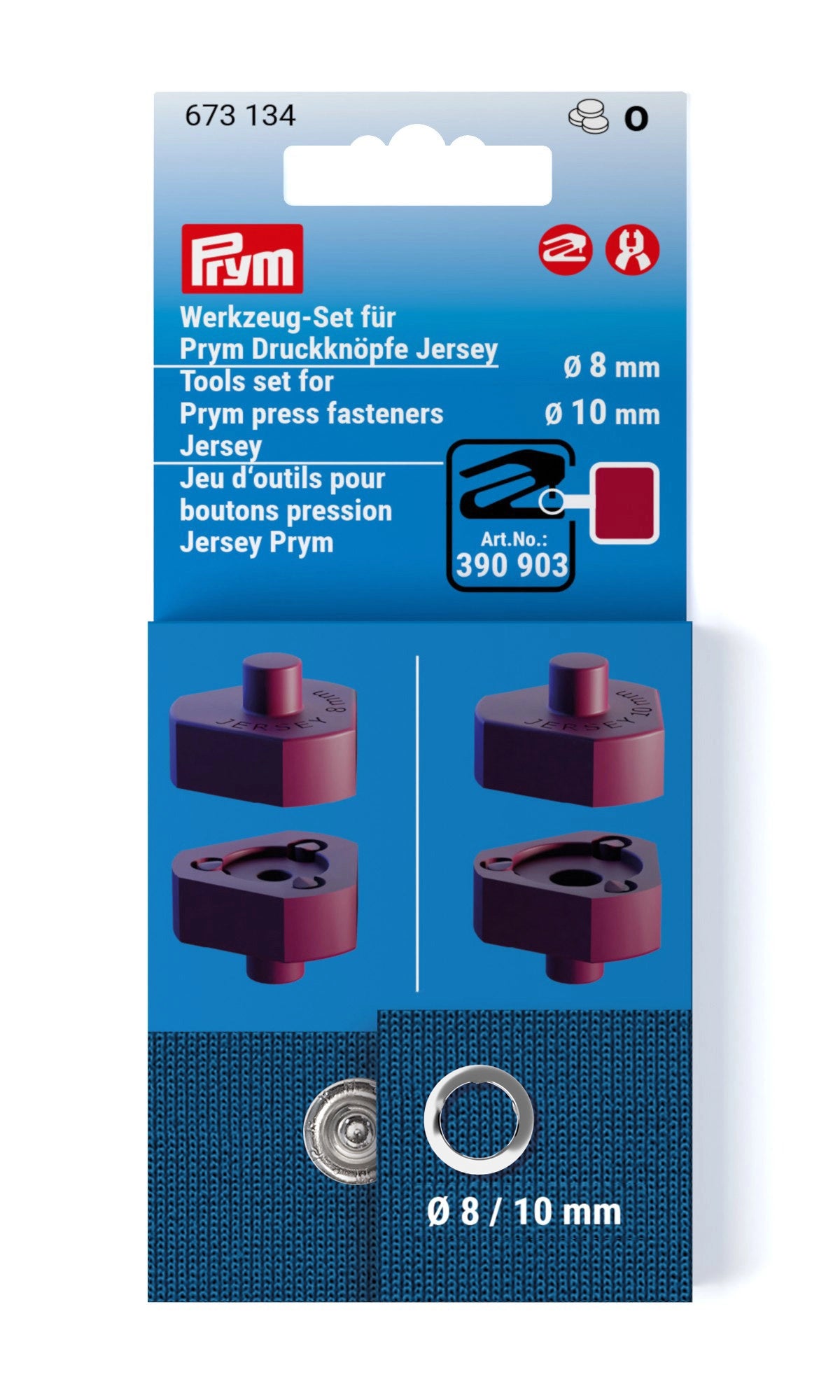 Werkzeug-Set für Prym Druckknöpfe Jersey 8/10mm