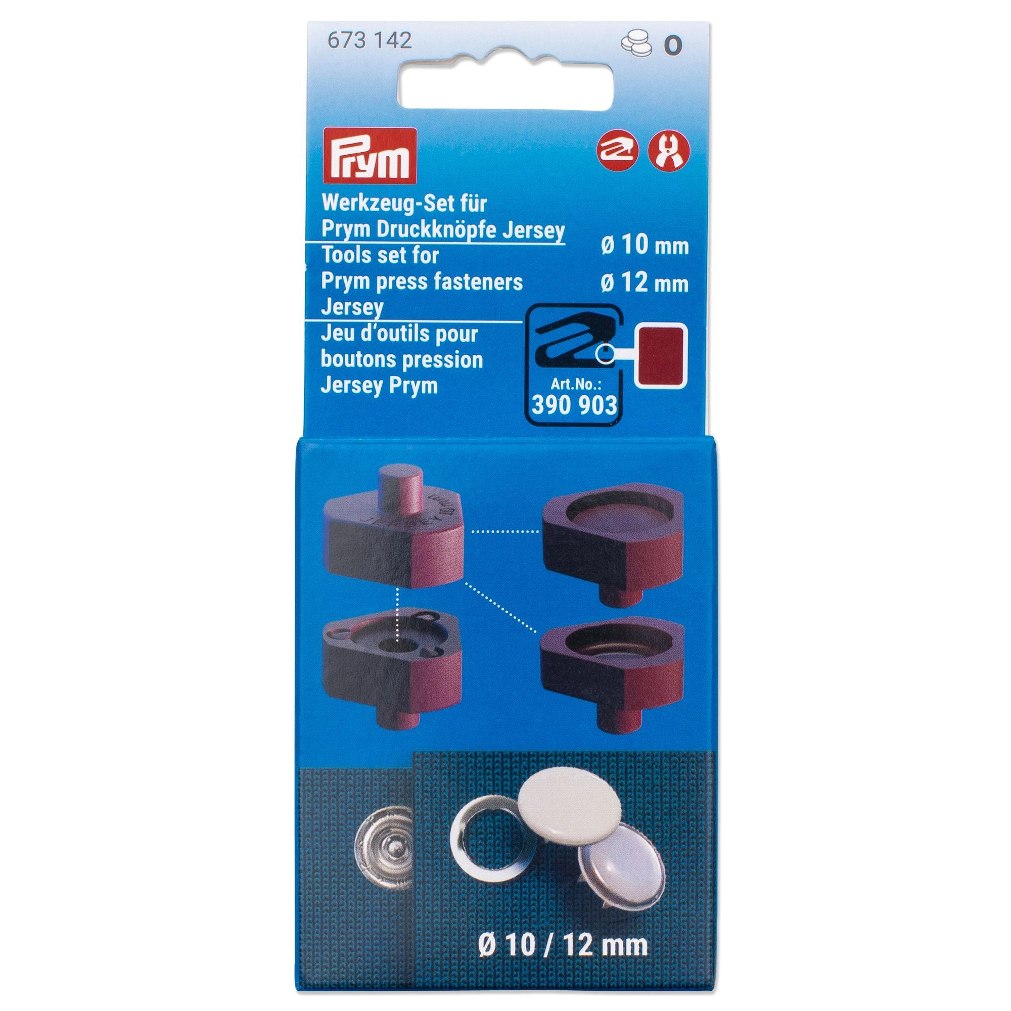 Werkzeug-Set für Prym Druckknöpfe Jersey 10/12mm