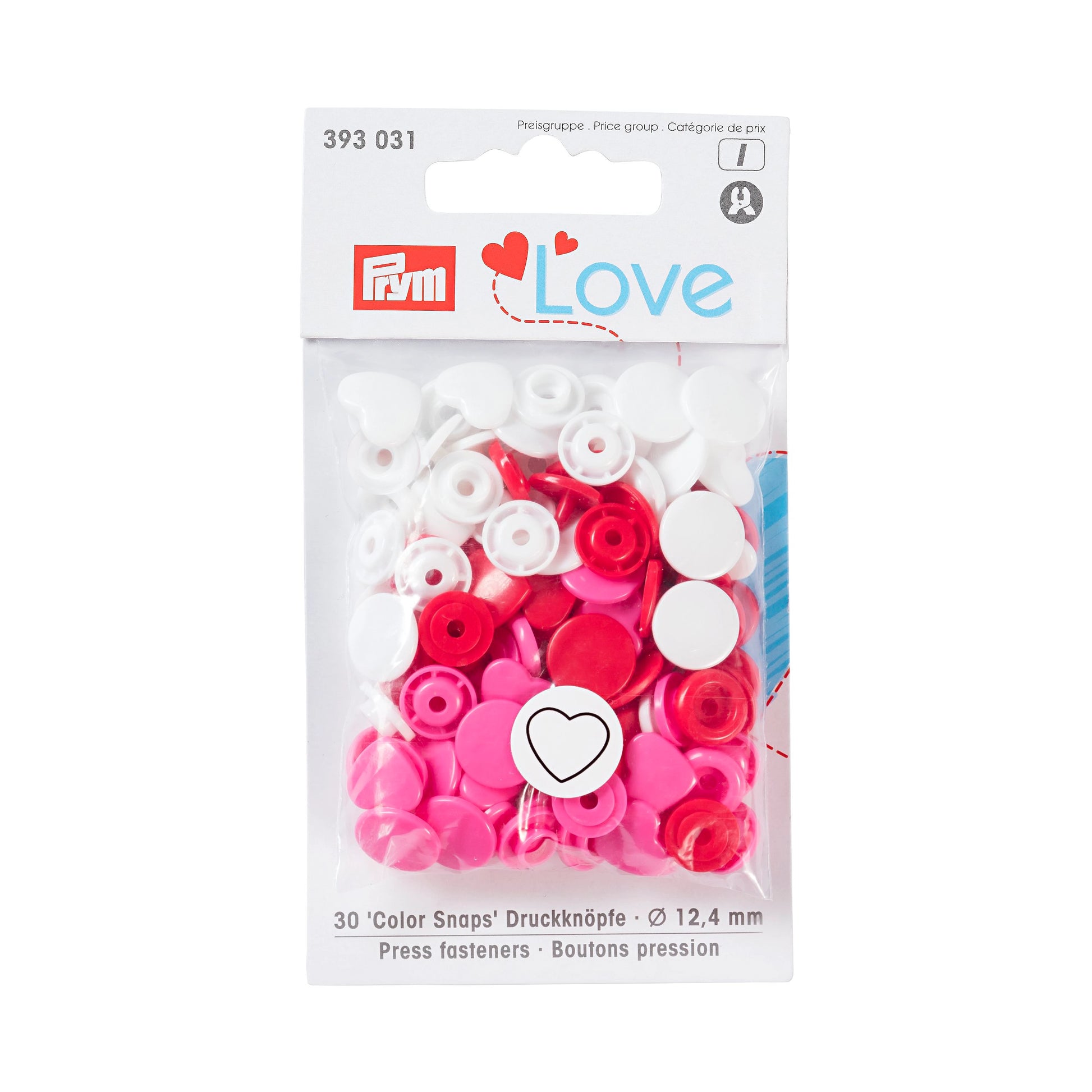 Prym Love Druckknopf Color Herz