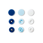 Prym Love Druckknopf Color Snaps - Blau/Weiß/Hellblau
