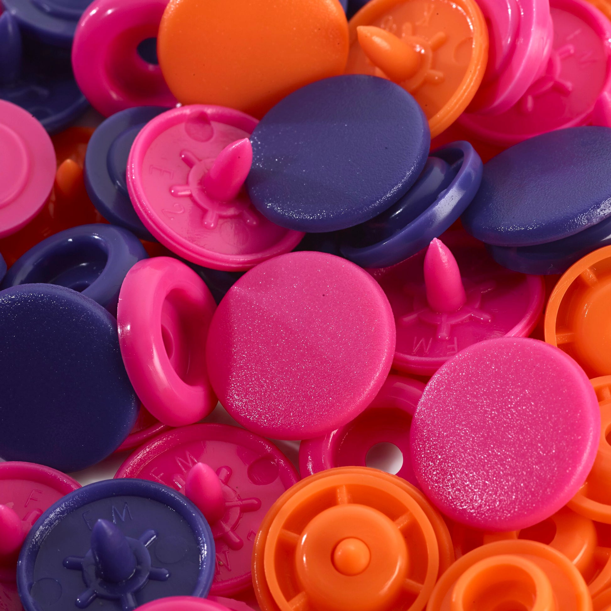 Prym Love Druckknopf Color Snaps - Orange/Pink/Violett