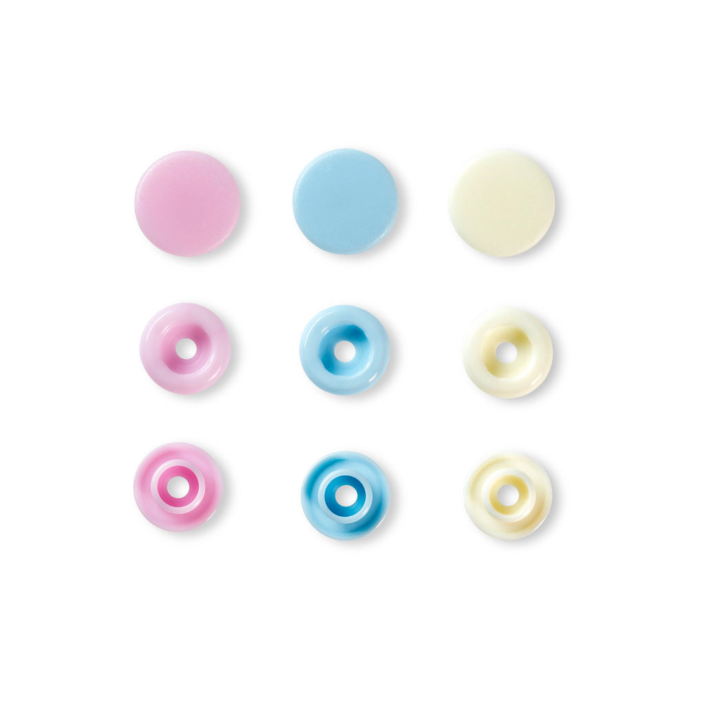 Prym Love Druckknopf Color Snaps - Rosa/Hellblau/Perle