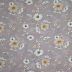 Bio French Terry Aquarell Wild Flowers Taupe