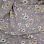 Bio French Terry Aquarell Wild Flowers Taupe
