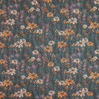 Bio French Terry Wild Flowers Petrol