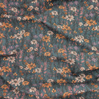 Bio French Terry Wild Flowers Petrol