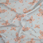 Bio French Terry Blumen-Schmetterlinge Mint