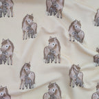 Bio French Terry Cute Pony Beige