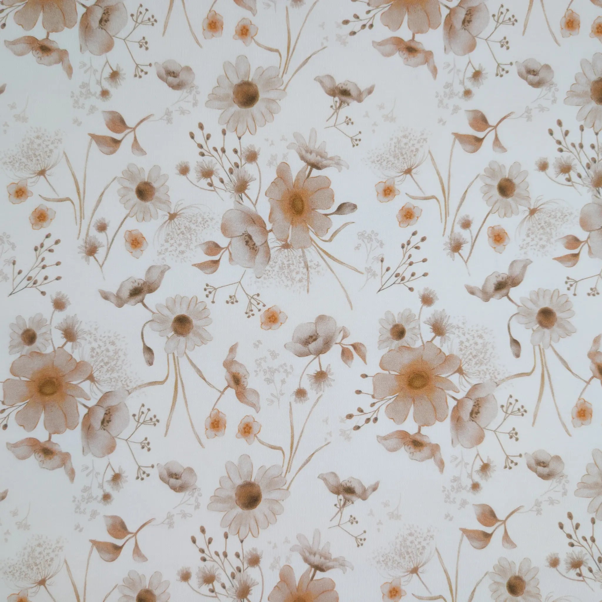 Bio French Terry Aquarell Wild Flowers Ecru