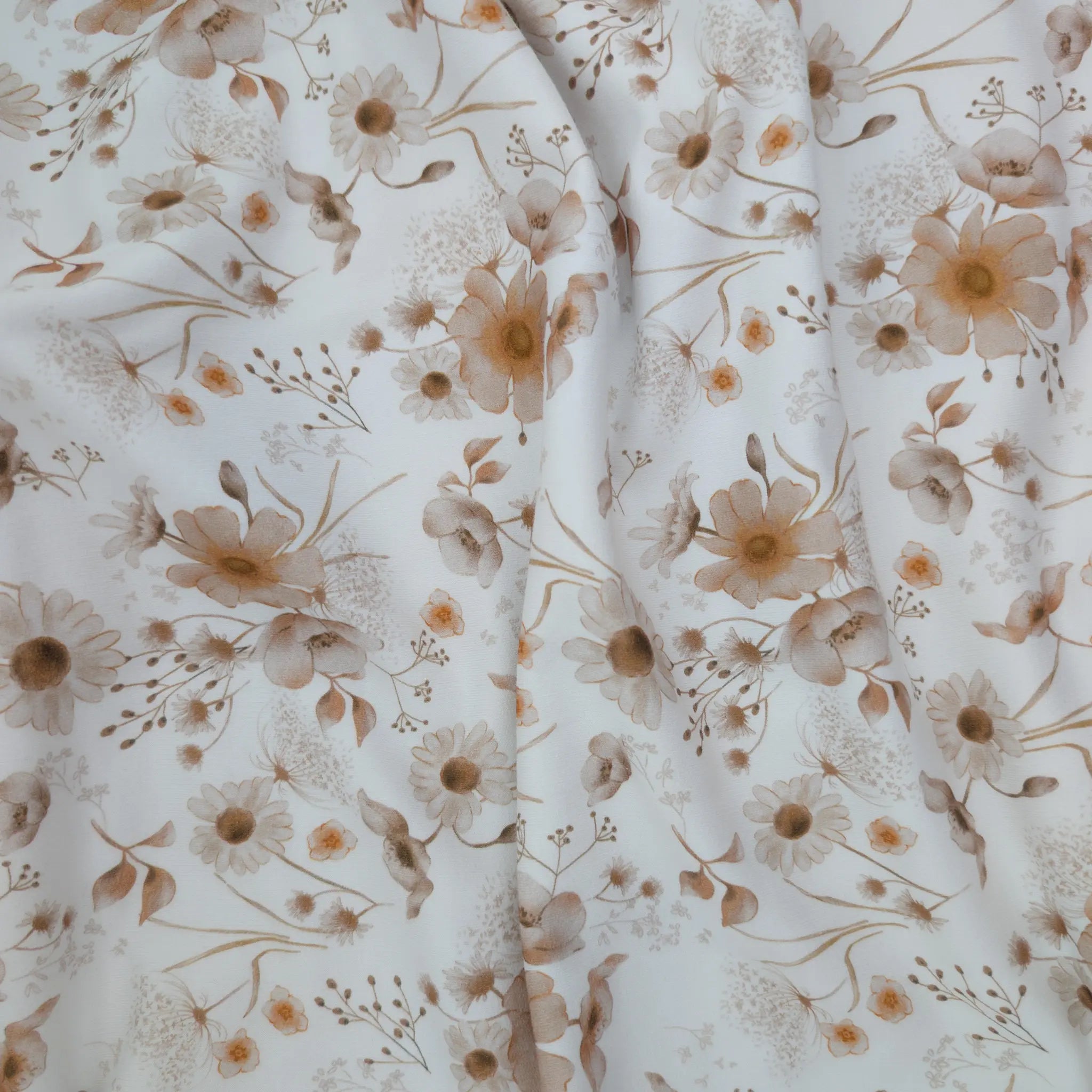 Bio French Terry Aquarell Wild Flowers Ecru