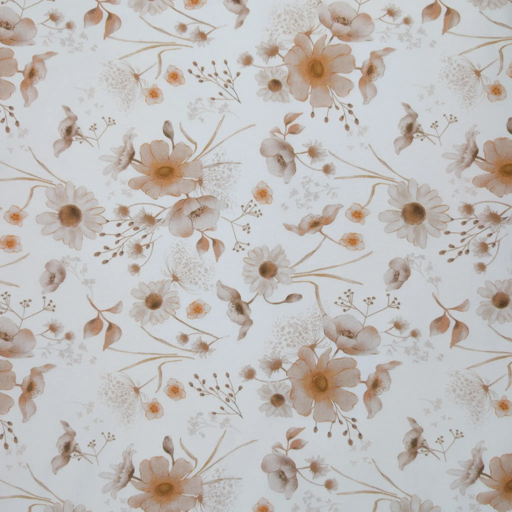 Bio French Terry Aquarell Wild Flowers Ecru