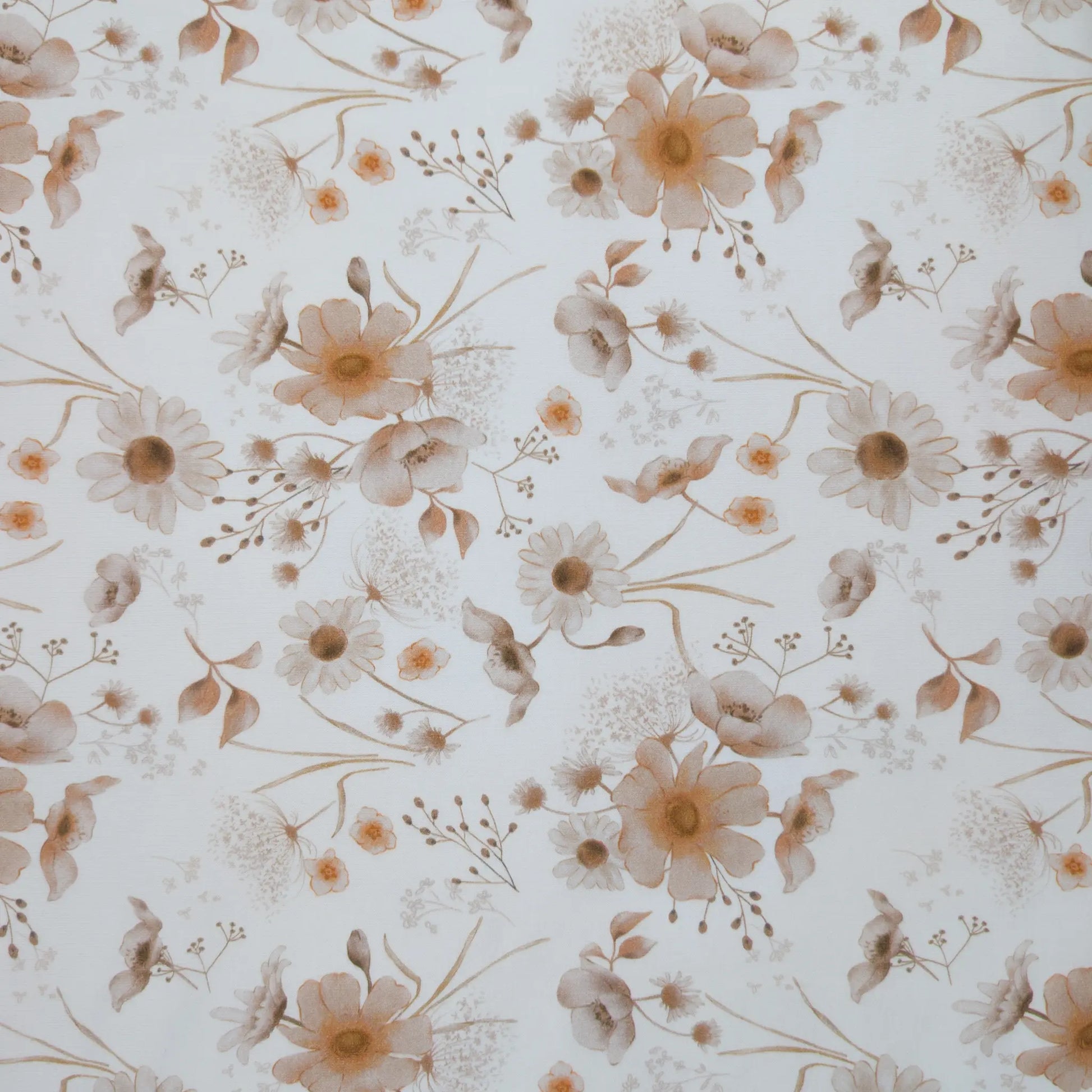 Bio French Terry Aquarell Wild Flowers Ecru