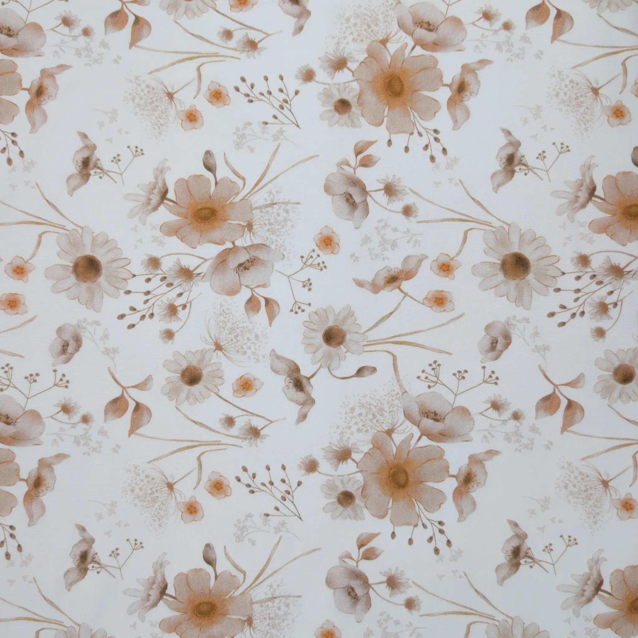 Bio French Terry Aquarell Wild Flowers Ecru