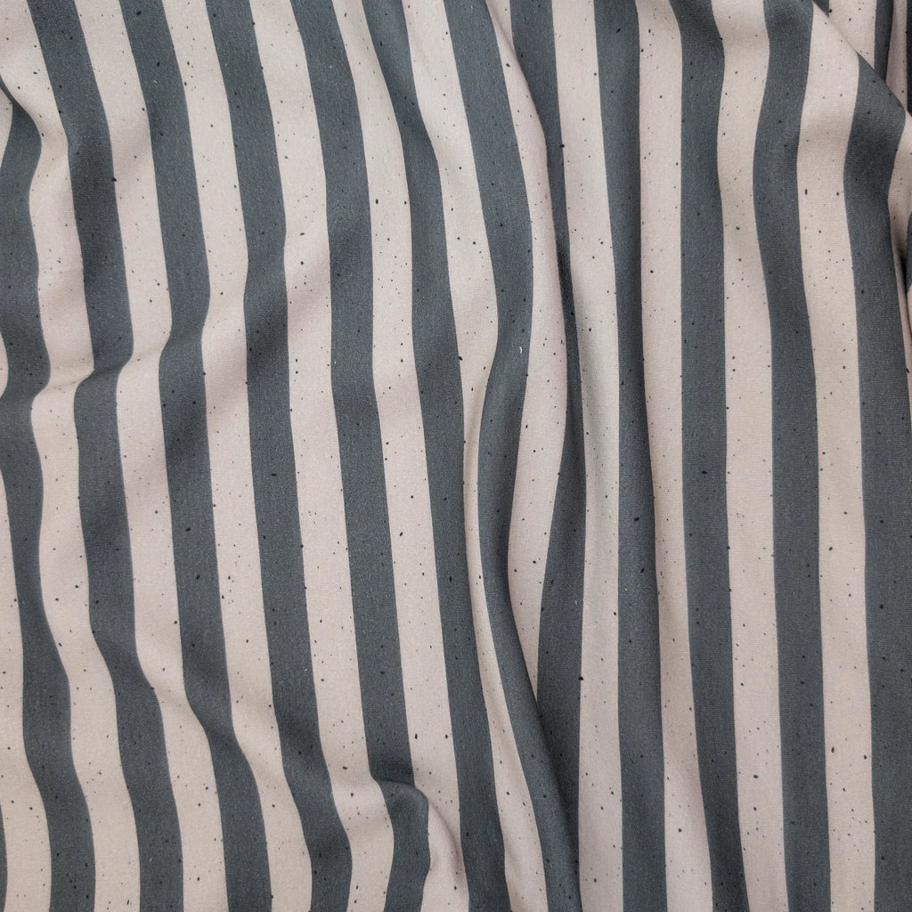 Bio French Terry Stripes Taupe Grau Dots