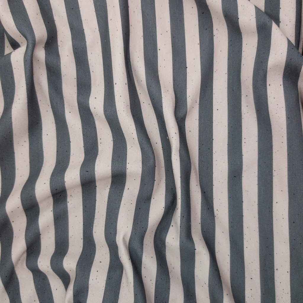 Bio French Terry Stripes Taupe Grau Dots