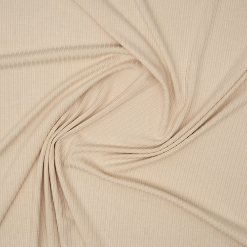 Bambus Ripp Jersey Beige