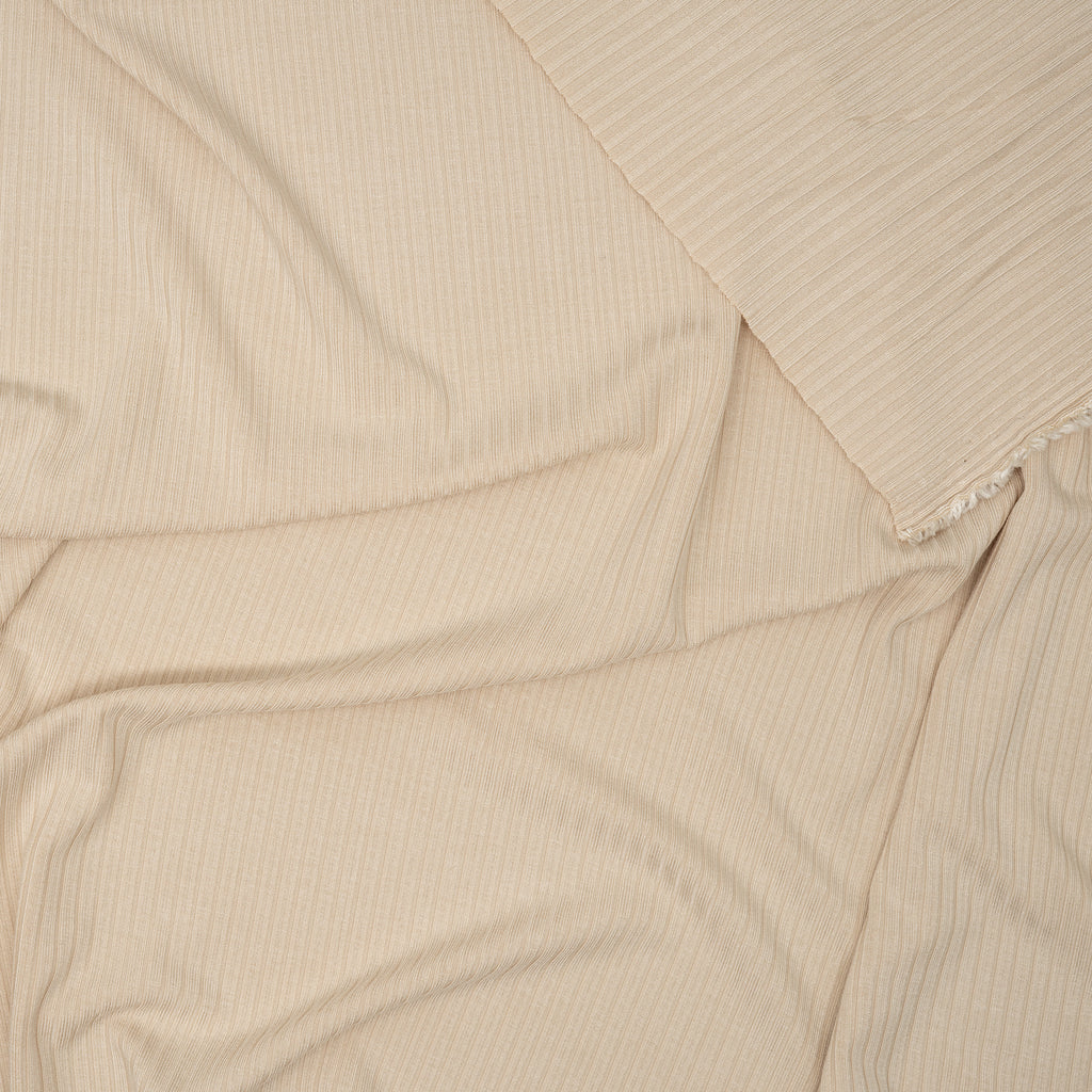 Bambus Ripp Jersey Beige
