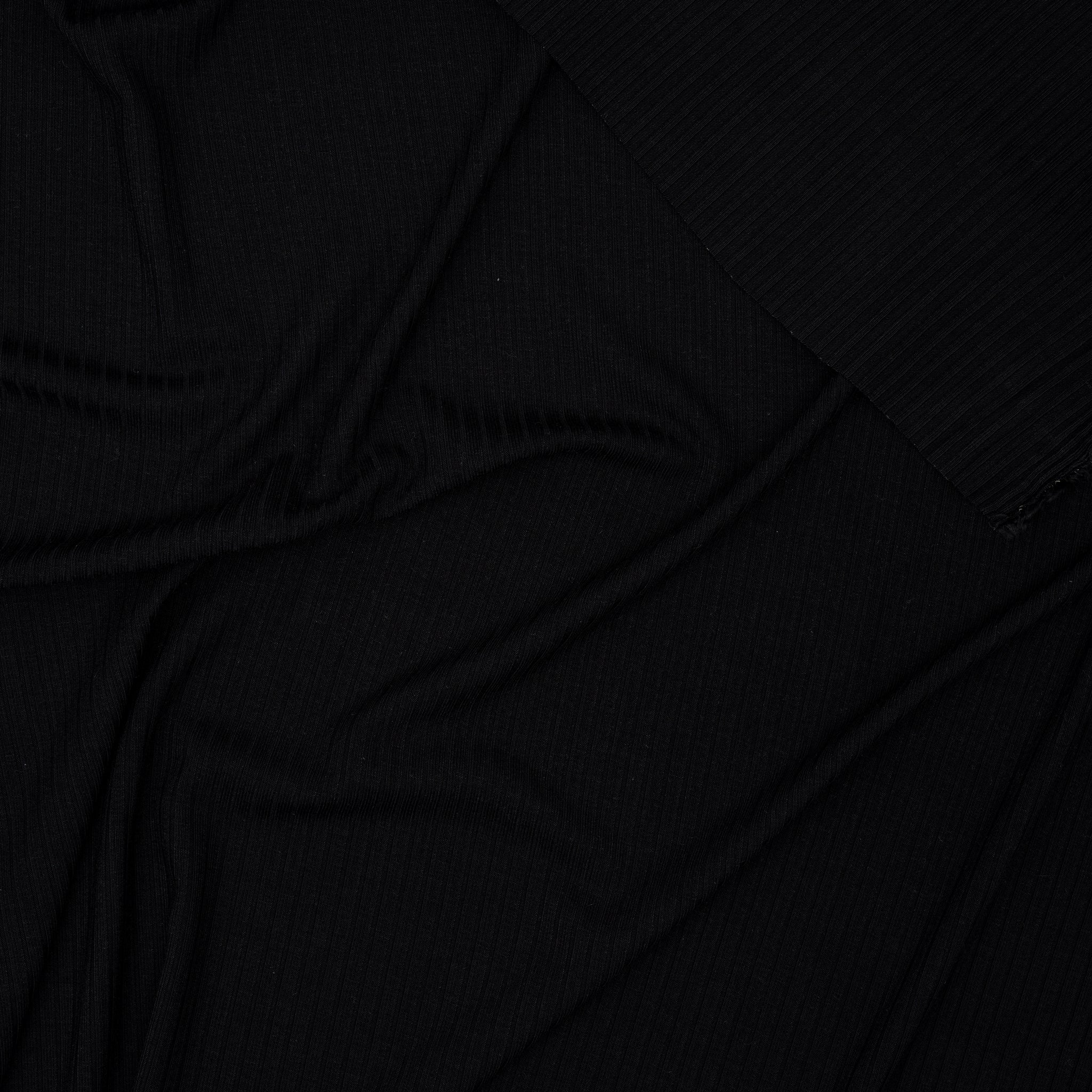 Bambus Ripp Jersey Schwarz
