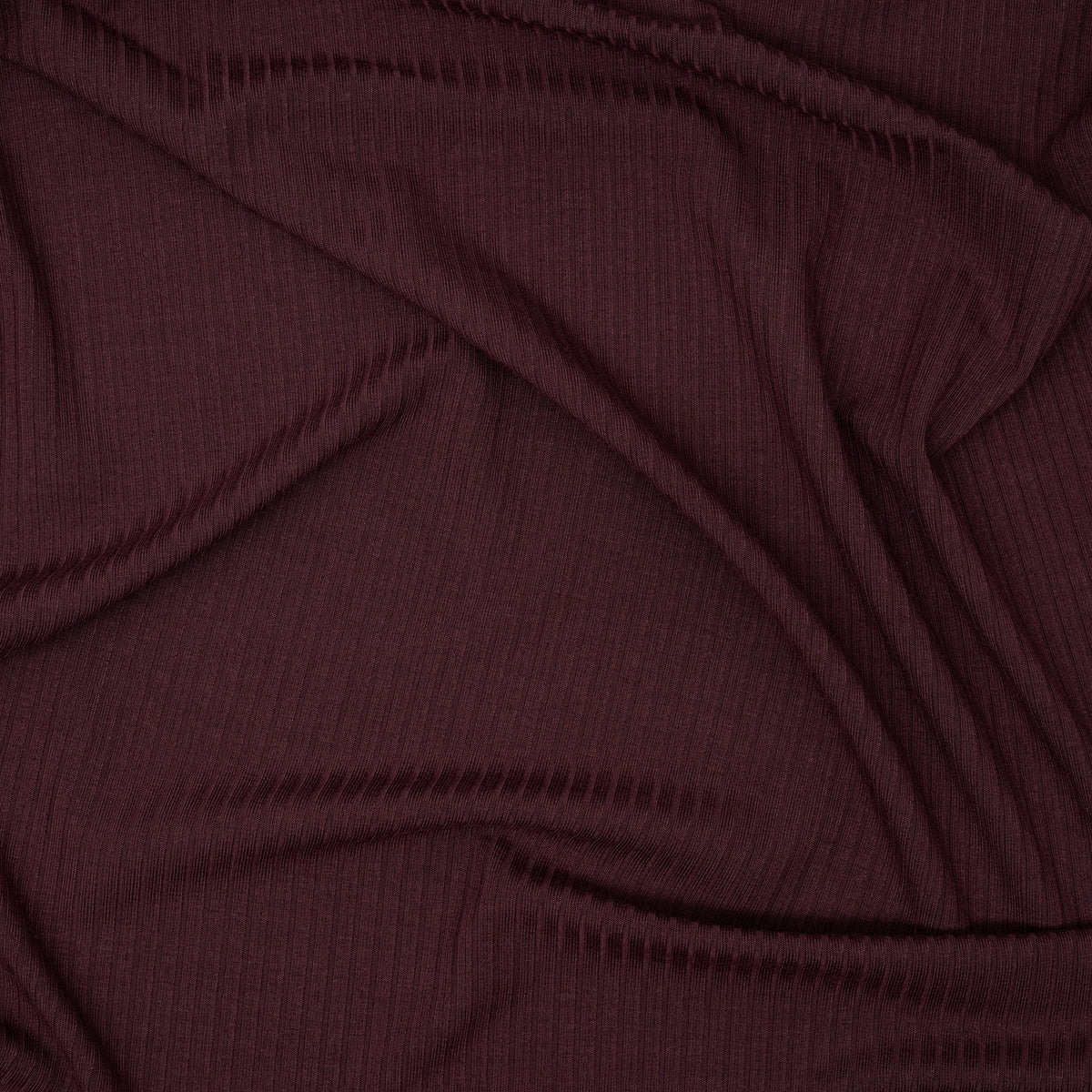 Bambus Ripp Jersey Weinrot