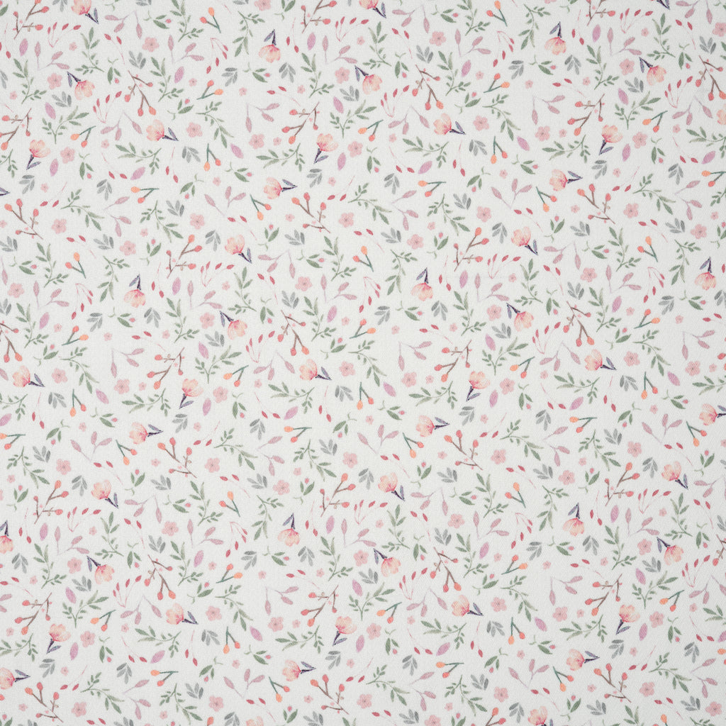 Baumwolle/Viskose Blumenmuster Pastell