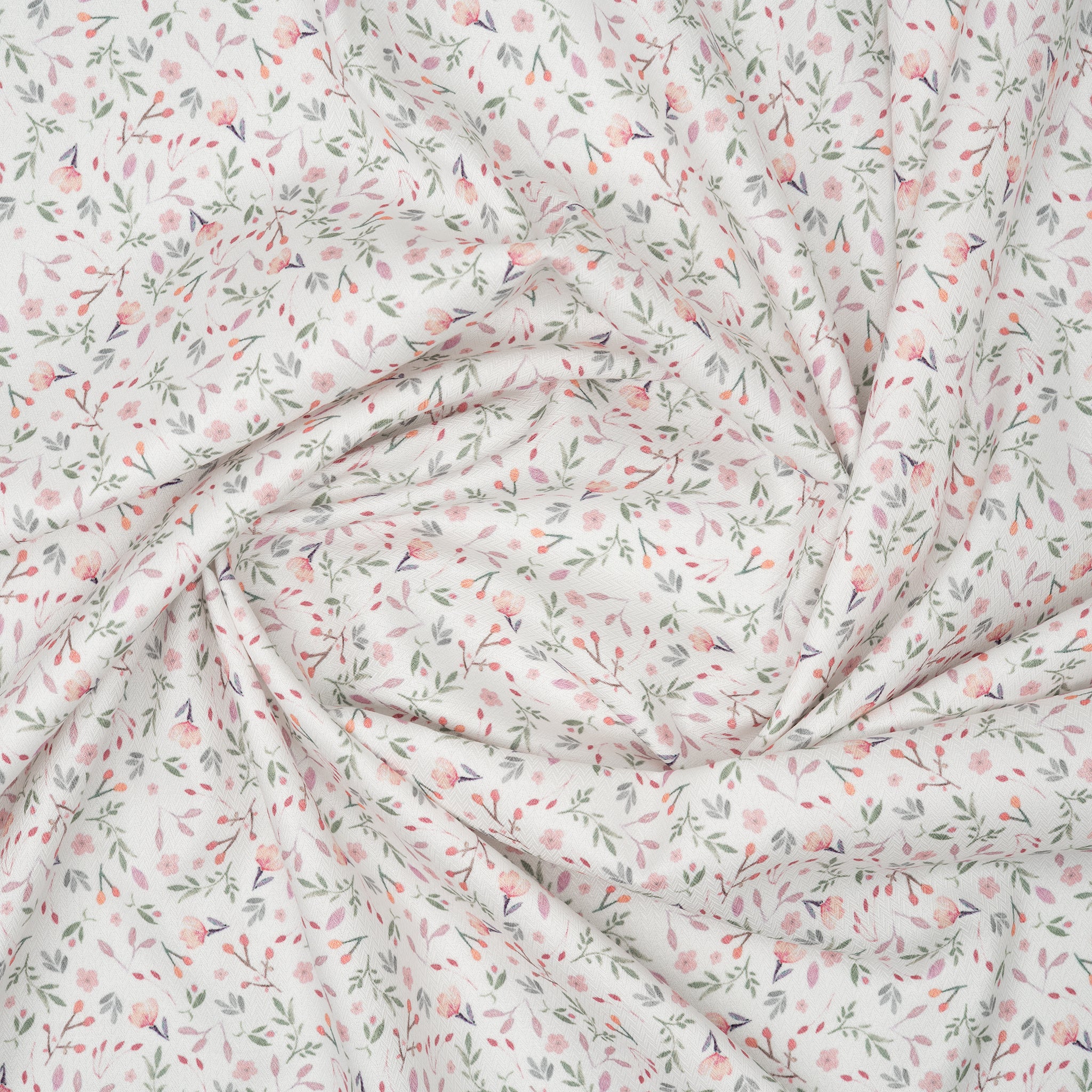 Baumwolle/Viskose Blumenmuster Pastell | Stoffwerk