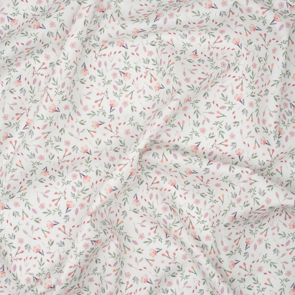 Baumwolle/Viskose Blumenmuster Pastell | Stoffwerk