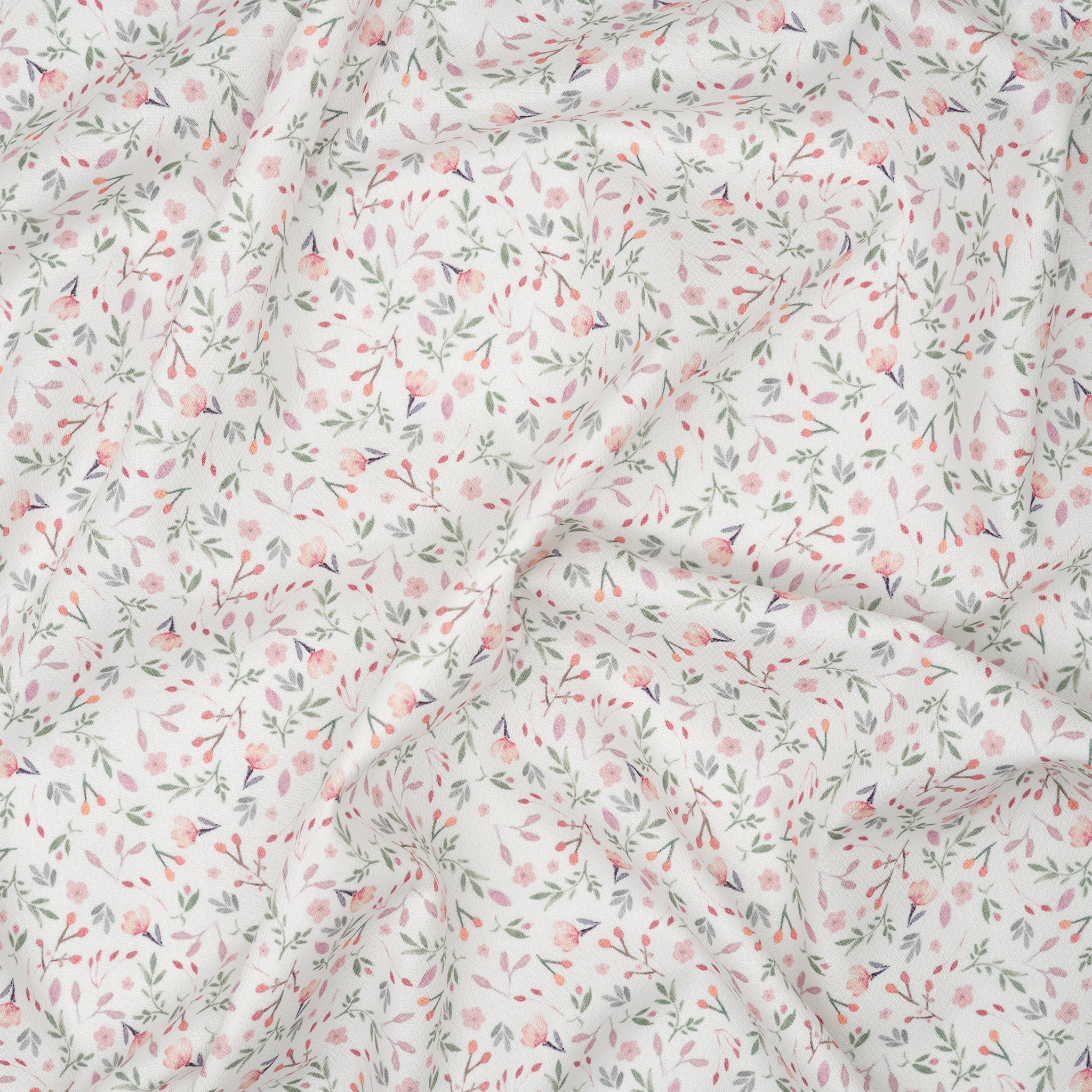 Baumwolle/Viskose Blumenmuster Pastell | Stoffwerk