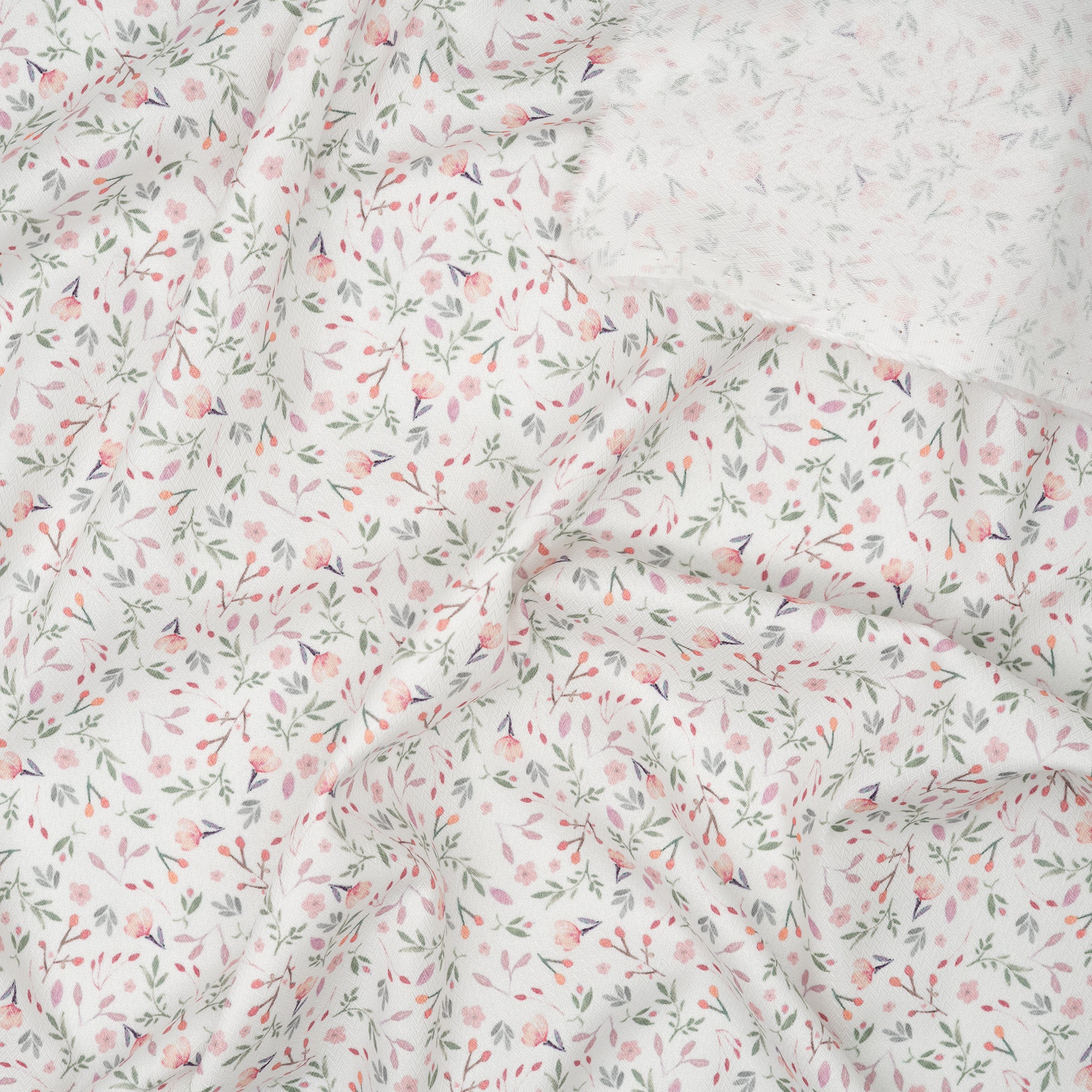 Baumwolle/Viskose Blumenmuster Pastell | Stoffwerk
