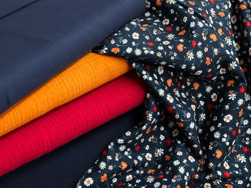 Baumwolle/Viskose Feldblumen